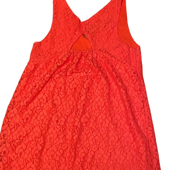 Anthropologie Dress Francesca's‎ Bird Cage Casual Coral Lace Eyelet Sundress - Picture 7 of 8